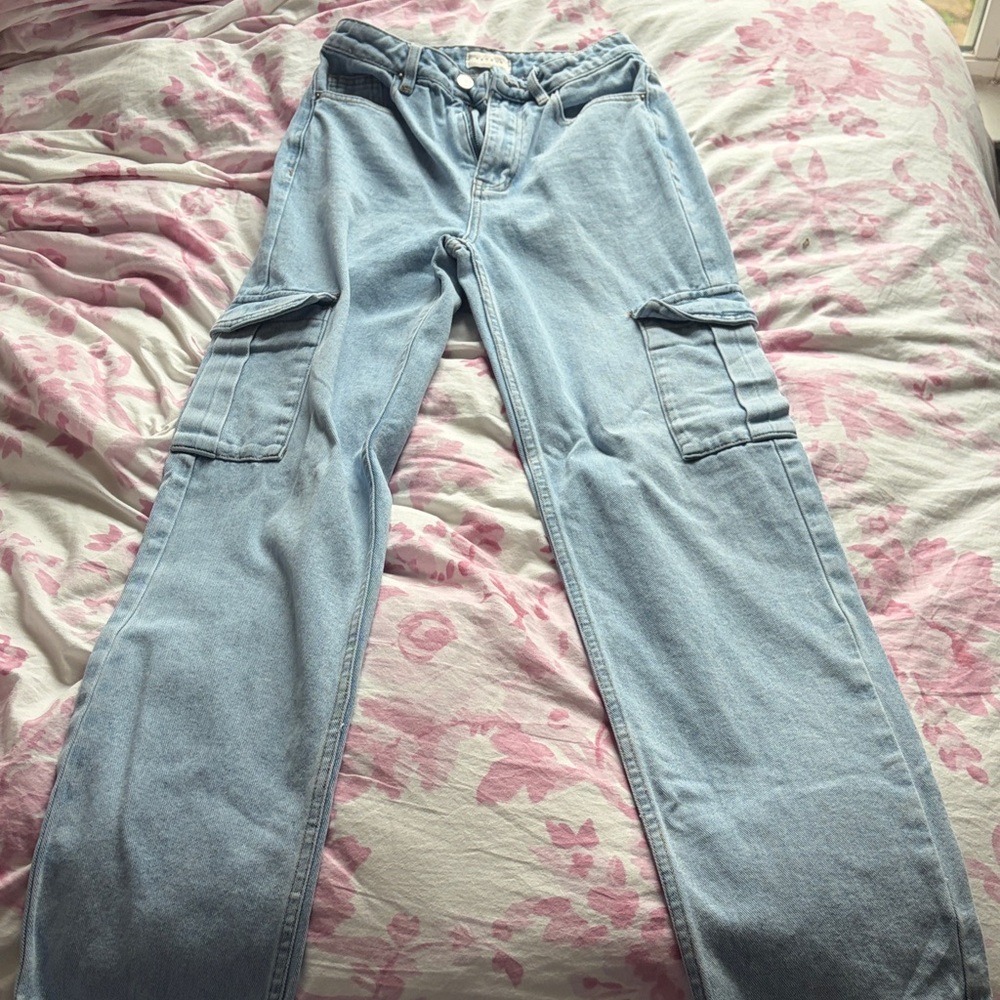 Pacun 90s boyfriend Light Blue Cargo Jeans